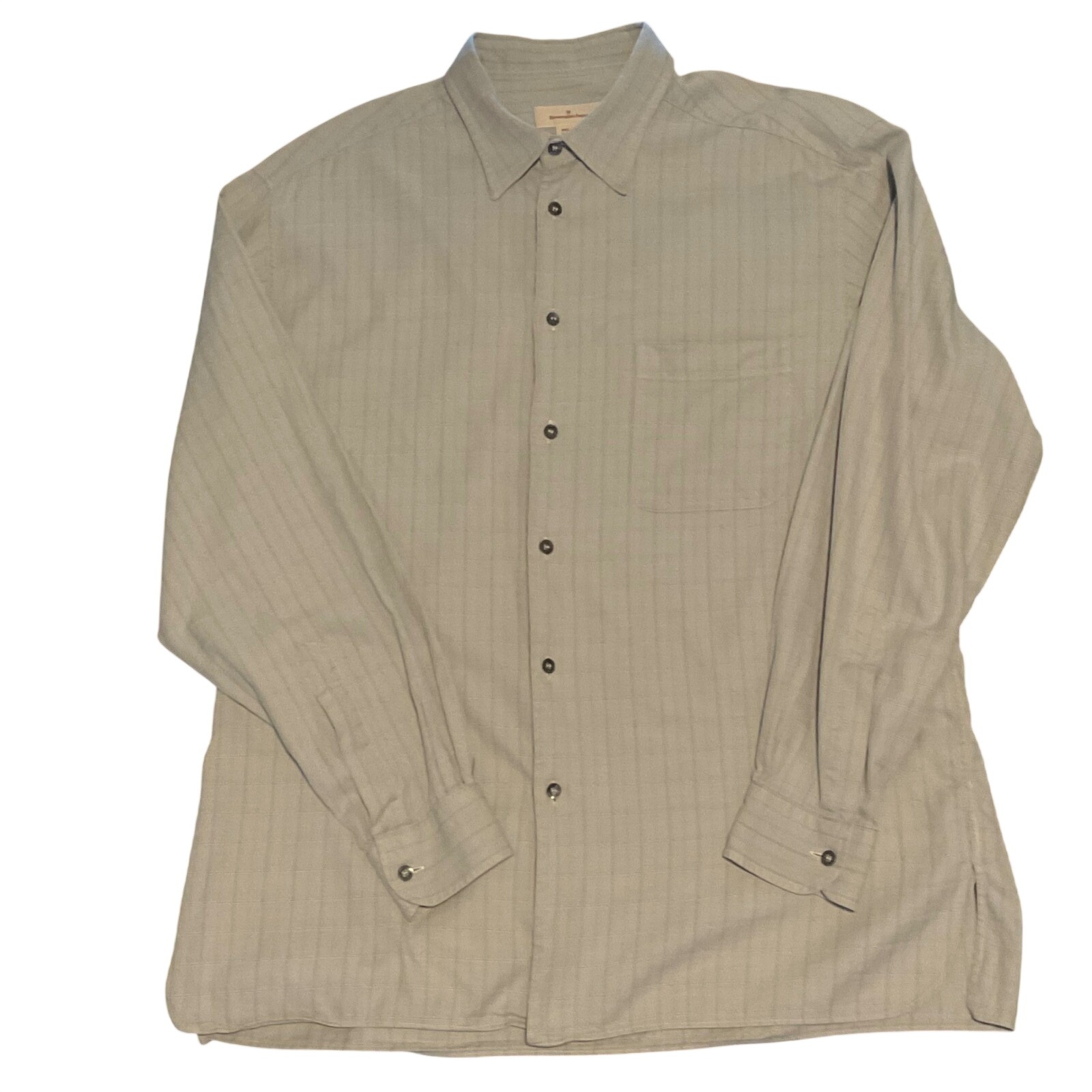 Ermenegildo Zegna Mens Xxl Cotton Windowpane Check Button Down Shirt Blue Italy